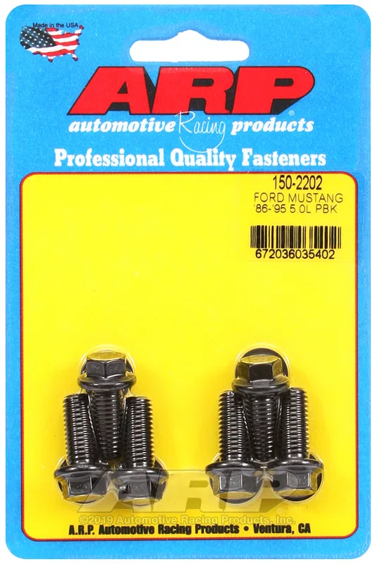 150-2202 – ARP Clutch Pressure Plate Bolt, For Use With 1986-1995 302/ 351W Ford V8 8 Millimeter x 1.25 Thread Size 1...